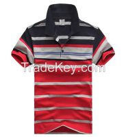 polo men striped short sleeve shirt