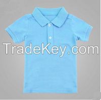 New fashion  highly breathable and moisture absorbent children short sleeve blank polo t shirt