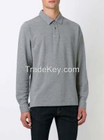 custom new design polo men long sleeves collar t-shirt