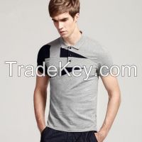 custom fashion cut and sew pique polo t shirt for men