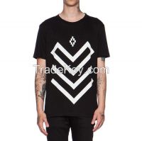 custom printed tall solid black t-shirt bulksale