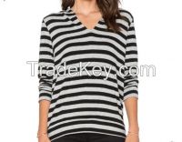 Clothing supplier wholesale pullover cotton custom stripe hoodies