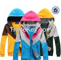 Wholesale mens hoodies zipper men's hoodies cut and sew hoodies