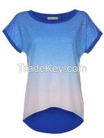 Hot sale fashion style new design t shirt for woman china supplier