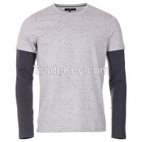 mens contrast long sleeve jogging jersey t-shirts