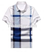 Super high quality plaid asian size polo shirt