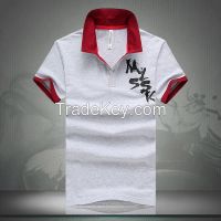 mens contrast collar and cuff print polo shirt