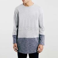 longline curved loose fit long sleeve t shirt