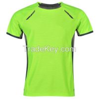 contrast panel dri fit polyester breathable running t shirt