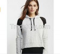 Latest fashion women crop hoodies long sleeve with hat hoody