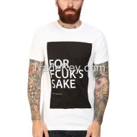 adult fitted printed high quality white t-shirts