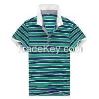 Yarm Dyed Cross Stripe Cheap Polo Shirts for Children