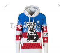 2015 Fashion Design Womens Longline Pullovr Hoodies Funny Puppy Sublimated Extra Long Hoodie Custom Printed Extended Hoodies