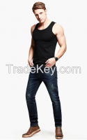 black sports tank top for men