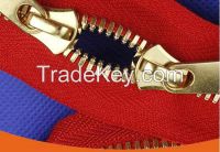 Original zipper manufacturer #5 gold teeth metal zipper wholesale