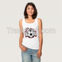 hotsale white plain sports solid color tank top wholesale for girls