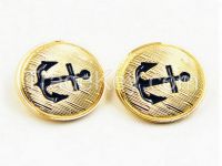 2016 new design gold boat anchor button metal button