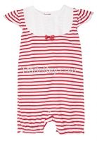 wholesale baby lace rompers 100% organic cotton striped frock baby set
