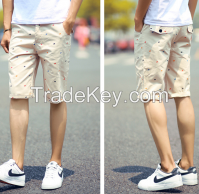 summer men's cotton printed shorts