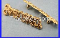 Fashion Customized Gold Metal Label Clothing