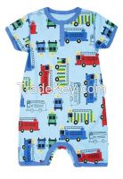 newest design infant printed allover littler children organic cotton baby rompers wholesale baby colothes