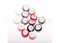 Button resin with high quality laser color quietly elegant small round buckle (6 color optional) button/resin buckle