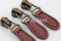 New Customer Leather Zipper Puller With Logo