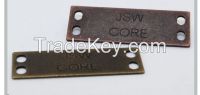 Custom brand logo 2 feet plating metal label plates