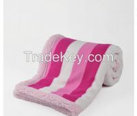 Wholesale Thick Knit Faux Fur Fleece Throw Blanket