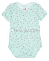 fashion newborn 100% cotton baby girls romper of allover customized printing