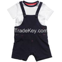 high quality kids overalls with plain white t shirt for baby boy