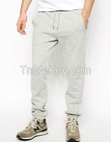 OEM bulk drawstring man grey sweat sport pants for wholesale with side slant pocket