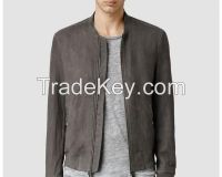 huilin mens clothing supplier custom sheep leather bomber jacket goat suede leather jacket