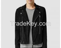 huilin mens clothing supplier wholesale custom sheep leather bomber jacket goat suede leather jacket
