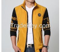 Fashion fleecing jacket for men with embrodiery