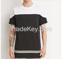 Fashion Style Men Short sleeve round neckline summer cotton Hit color stripe online mens t shirts