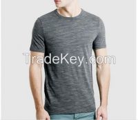 2016 Man grey space dye slim plain t-shirts wholesale
