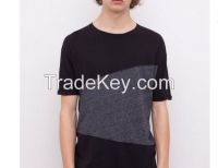 2016 New Mens Cotton OEM Plain Black Tshirt in China