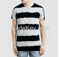 Wholesale clothing Black And Grey Stripe custom tshirt for men