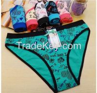 Panties and underwear for women fashion print ladies cotton panty
