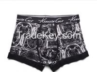 OEM Mens Sublimation Trunks Underwear Men Boxer Shorts with Jacquard Elastic Band