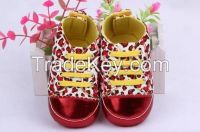 Fashion cute baby shoes,fancy baby girls shoes,leopard grain baby shoes