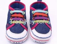 Colorful elastic anti-slip cheap prewalker newborn baby shoes