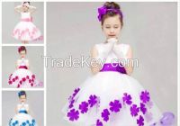 Fashion flower baby dress baby dress lovely children dress girl birthday dress kids clothes