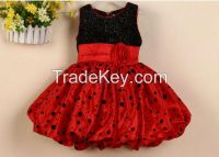 Satin children dress children dress sleeveless children baby dress short dress for children