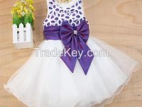 flower pattern new year lace party flower baby girl dress for 2-8years girl