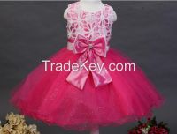 2016 Welding baby girl dress buble baby girl dress short frocks children girl dresses