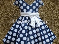 fashion summer casual kid dress bowknot flower girl dress