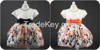 Chiffon embroidered baby dressing for girls party dress skirt