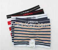 Custom Anti-bacterial Breathable Cotton Stripe Eco Children Boxers